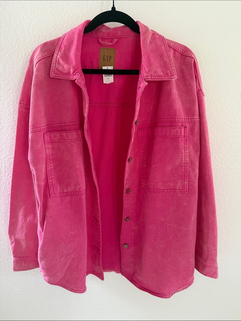 GAP Vibrant Pink Button-Up Jacket